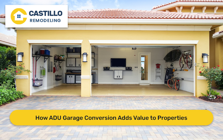 ADU garage conversion showcasing the transformation of a garage into a living space.