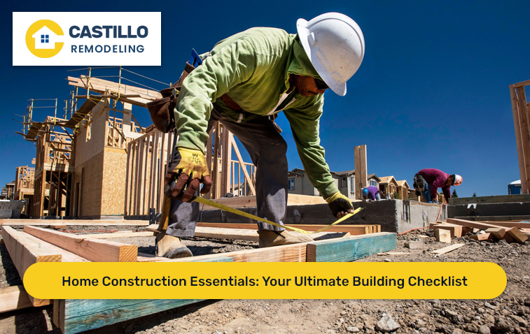 Construction workers performing foundation work on a building site.